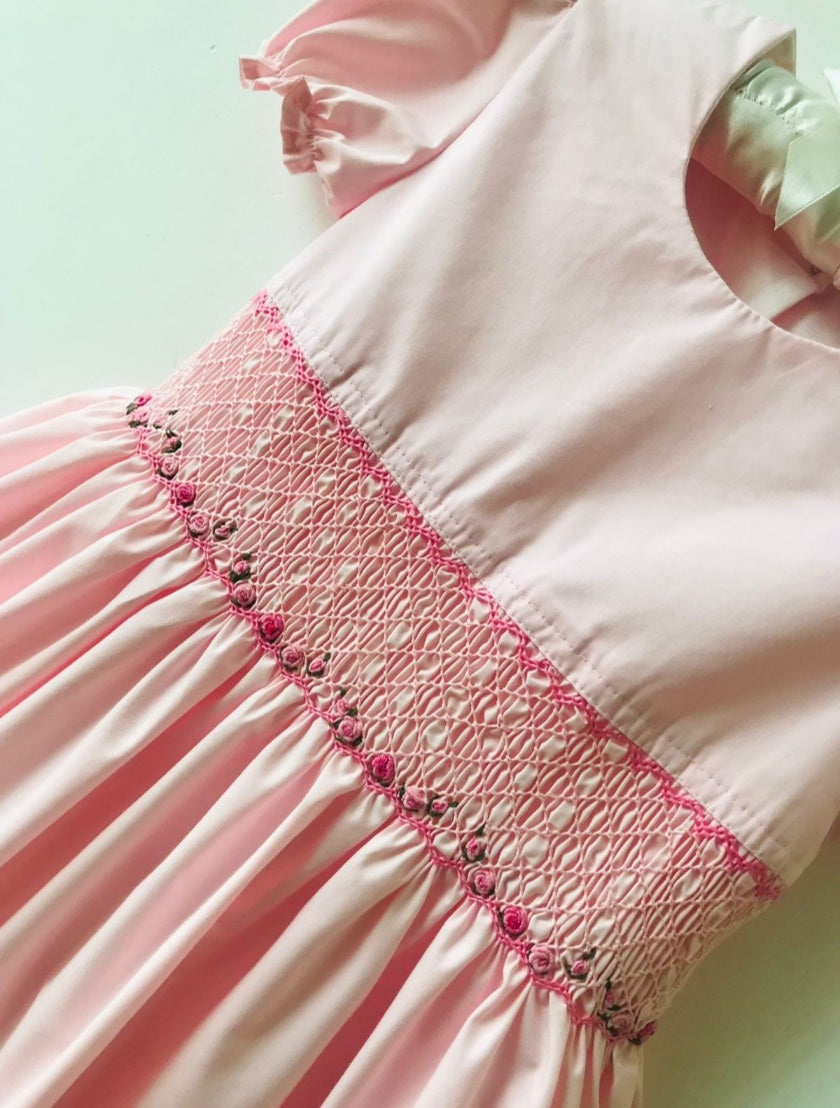 Soft Pink Smocked Dress