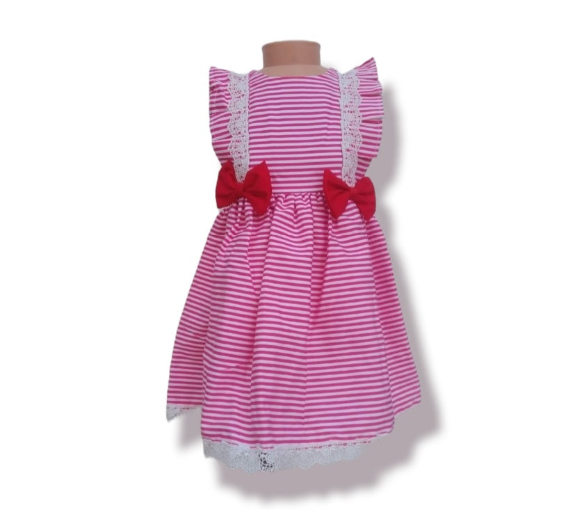 Red and white striped vintage dress