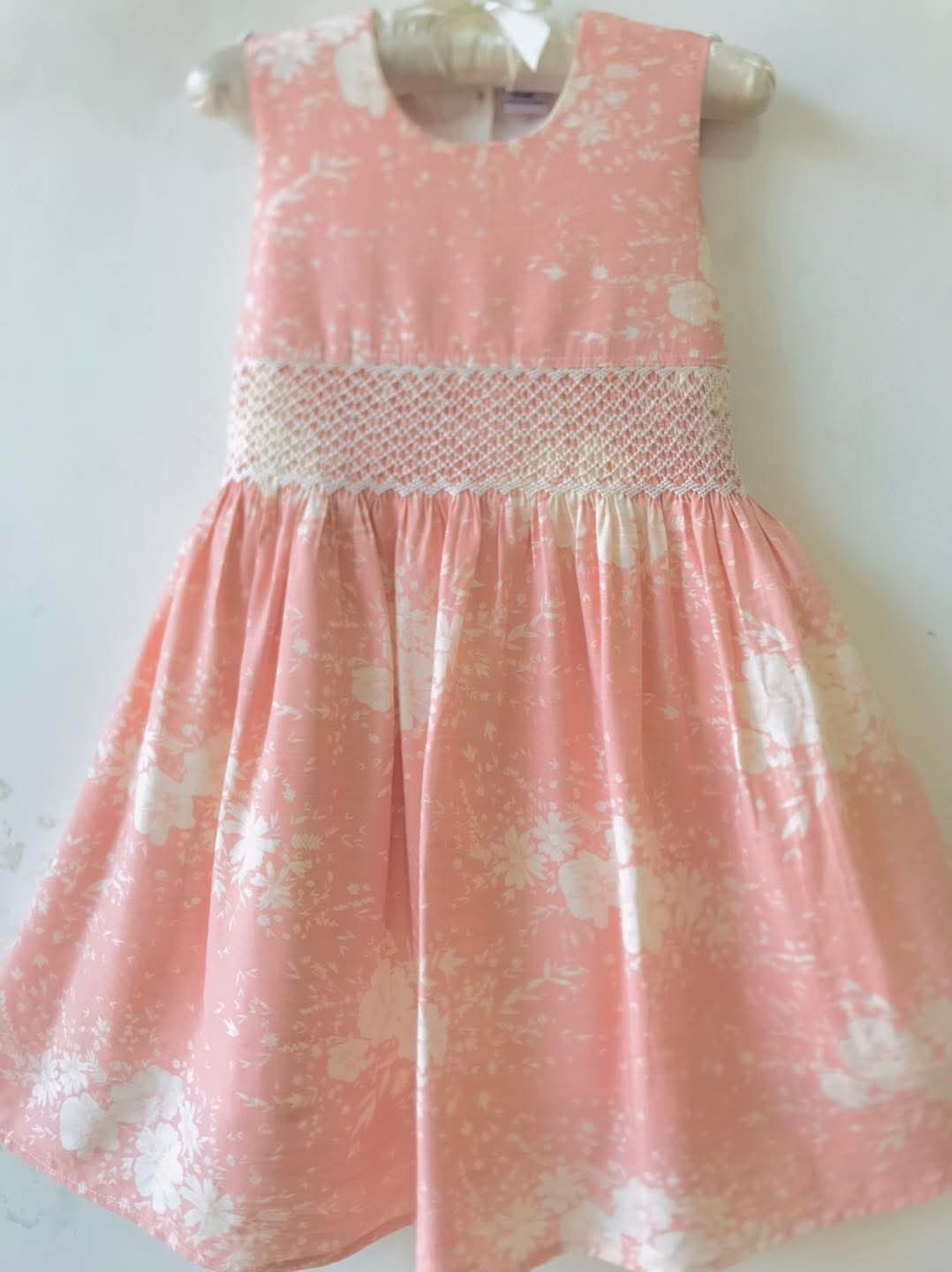 Pretty Peach smocked Dress