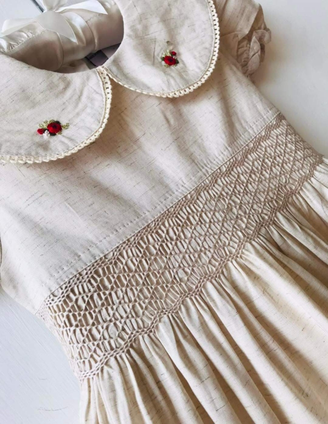 Ivory Smocked Dress