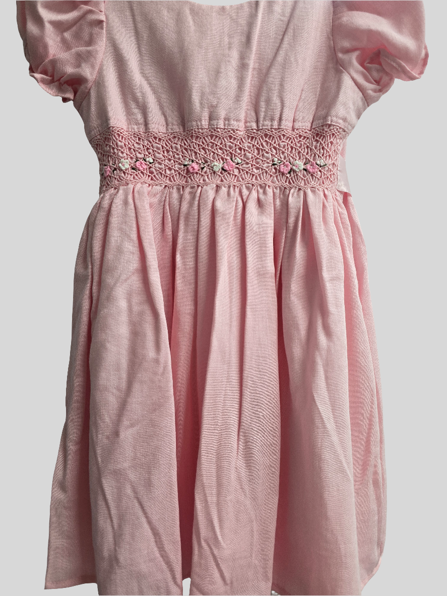 Sweet spring Roses smocked dress