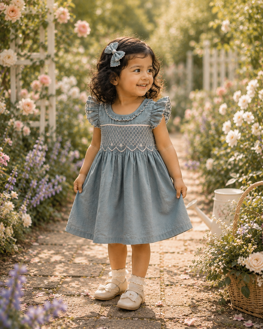 Linen Smocked dress