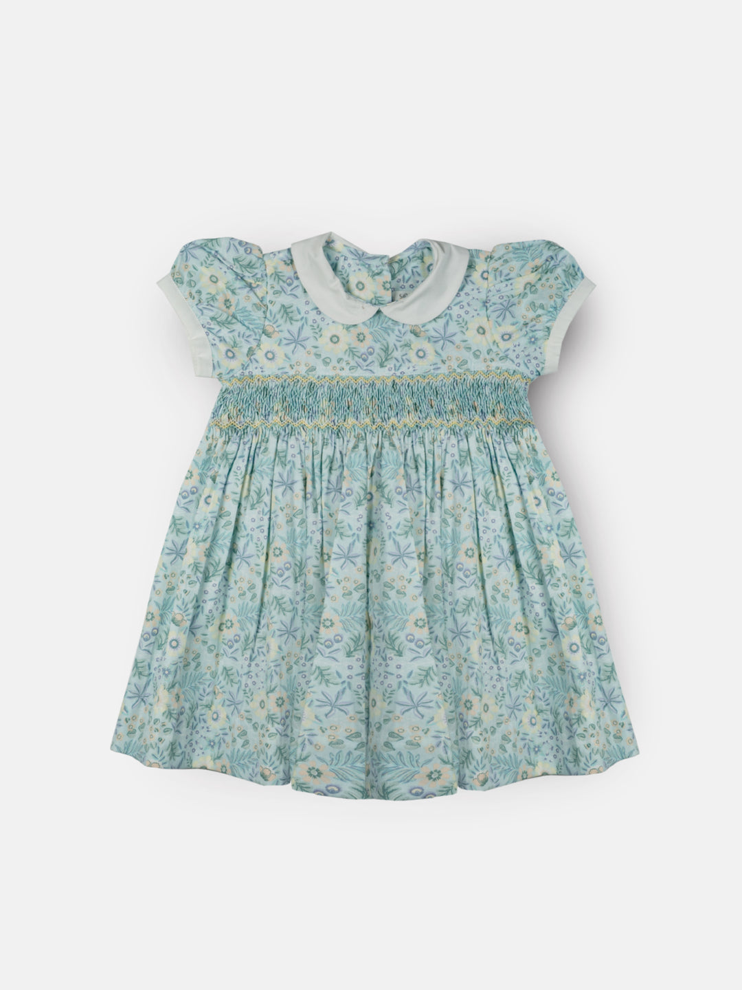 Mint Green Wildflower Smocked Dress