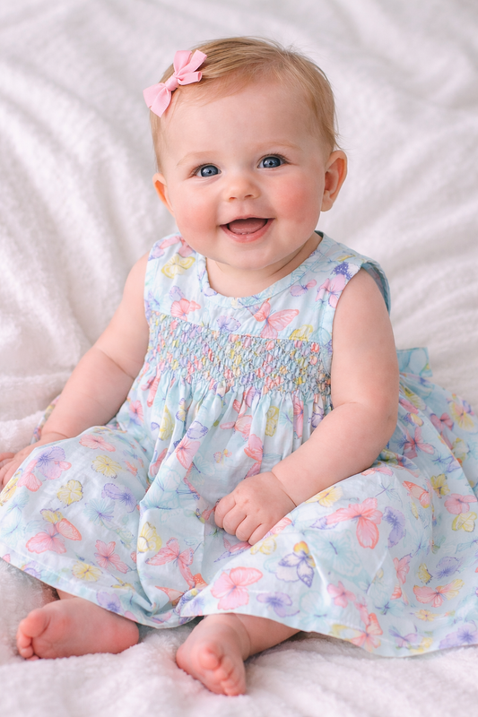 Fly Butterfly Fly smocked dress