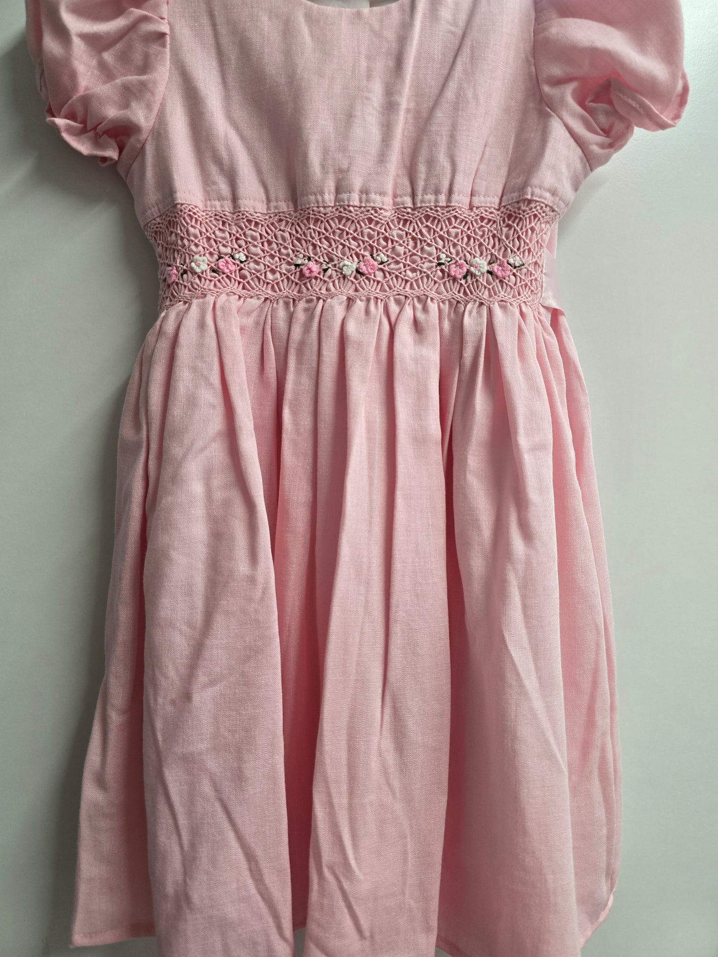 Sweet spring Roses smocked dress