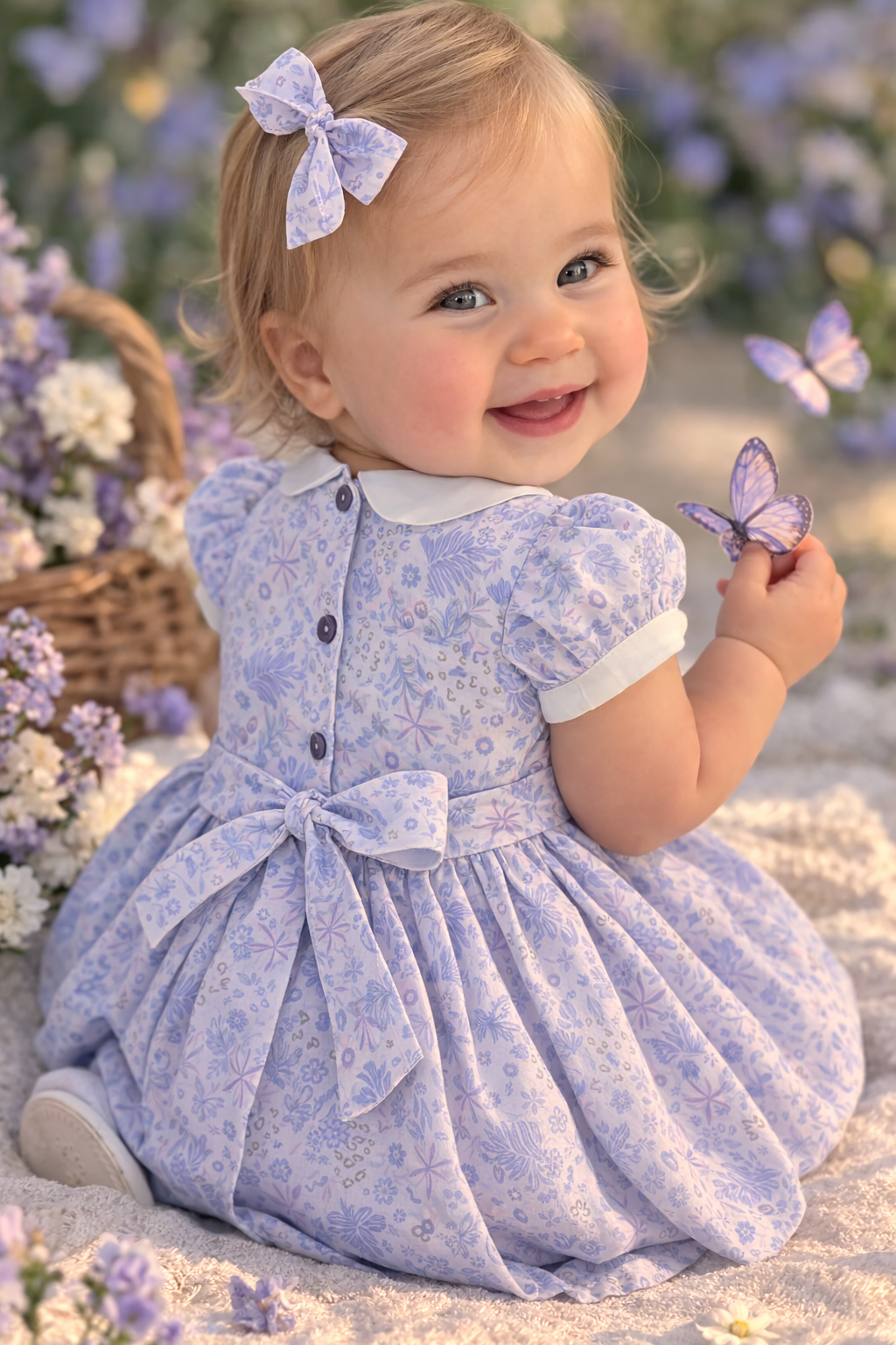 Lilac Wildflower Smocked Dress