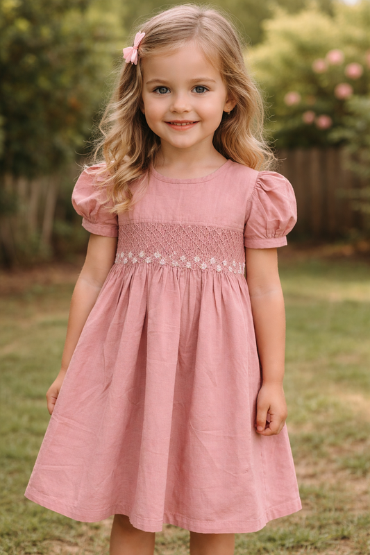 Beautiful Brown Smocked Dress
