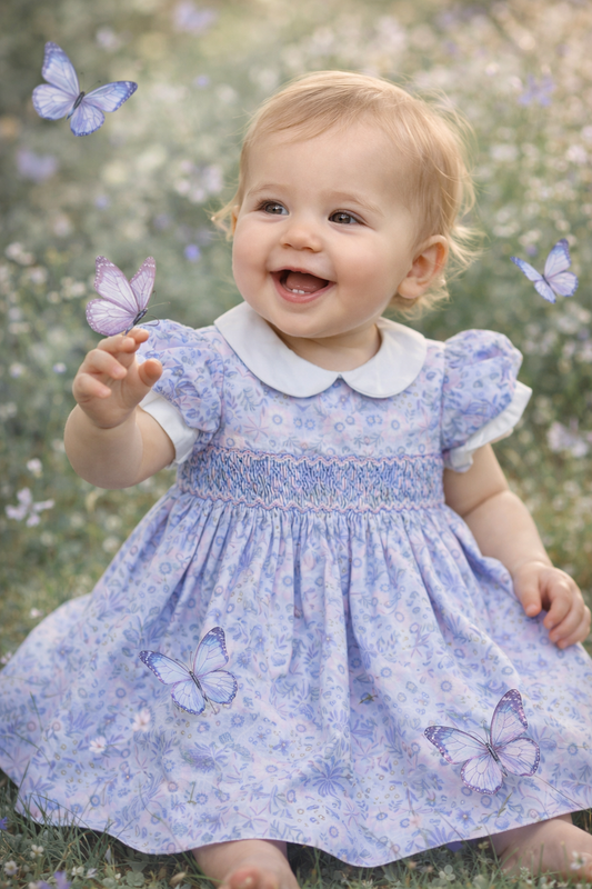 Lilac Wildflower Smocked Dress